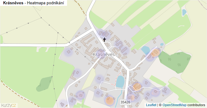 Krásněves - mapa podnikání