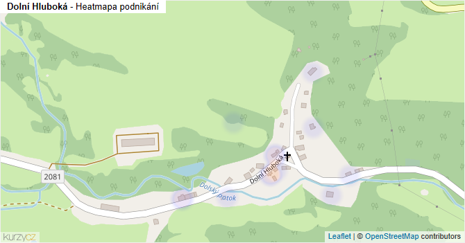 Dolní Hluboká - mapa podnikání
