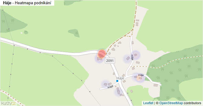Háje - mapa firem