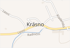 Krásno v obci Krásno - mapa části obce
