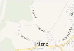 Lesní v obci Krásno - mapa ulice