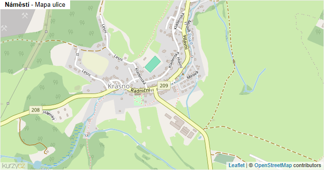 Náměstí - mapa ulice