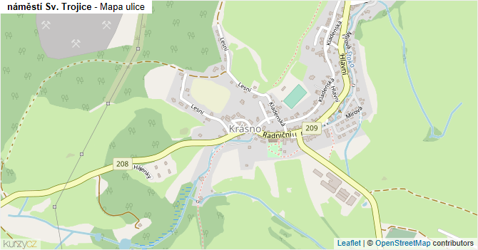 náměstí Sv. Trojice - mapa ulice