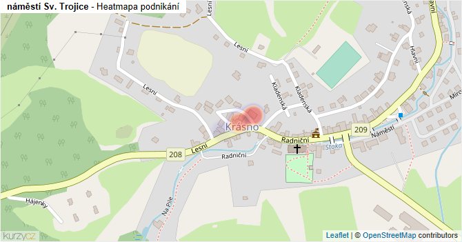náměstí Sv. Trojice - mapa podnikání