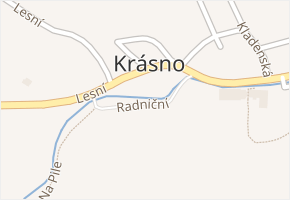 Radniční v obci Krásno - mapa ulice