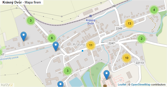 Krásný Dvůr - mapa firem