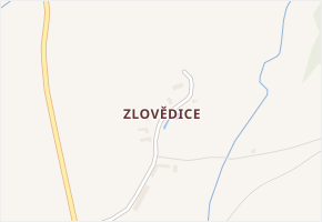 Zlovědice v obci Krásný Dvůr - mapa části obce