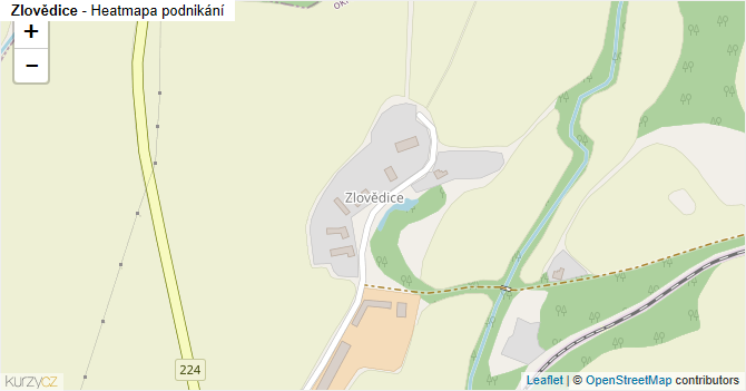 Zlovědice - mapa podnikání