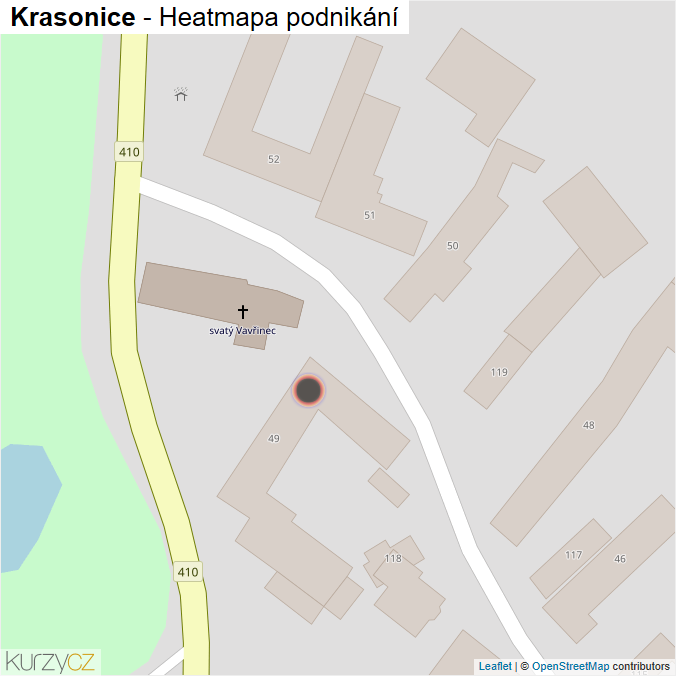 Mapa Krasonice - Firmy v obci.