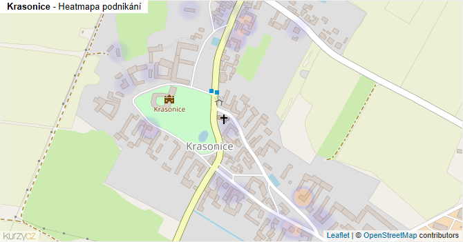 Krasonice - mapa podnikání