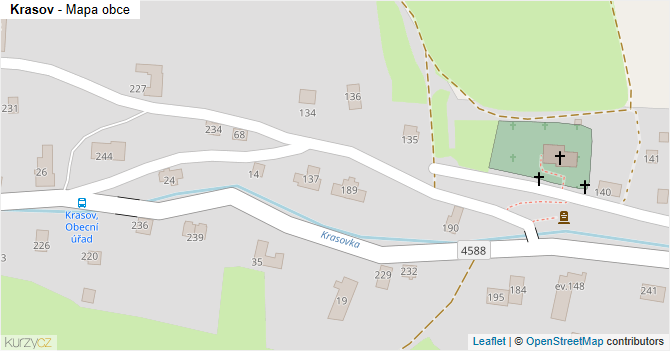 Krasov - mapa obce