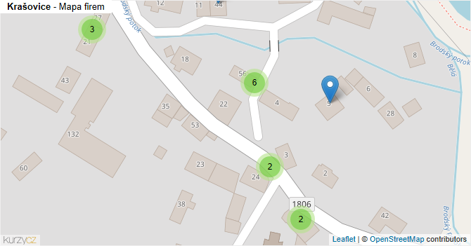 Krašovice - mapa firem