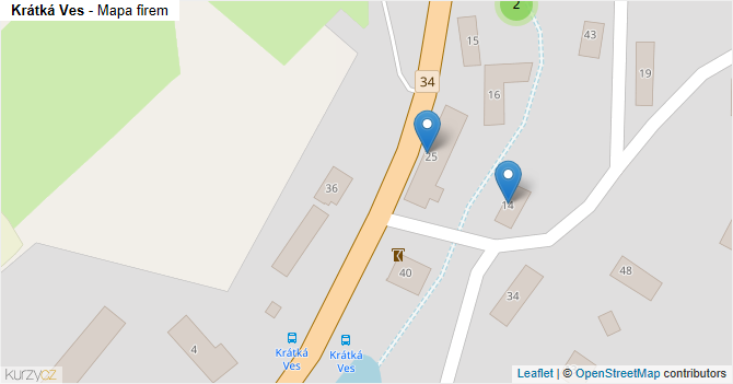 Krátká Ves - mapa firem