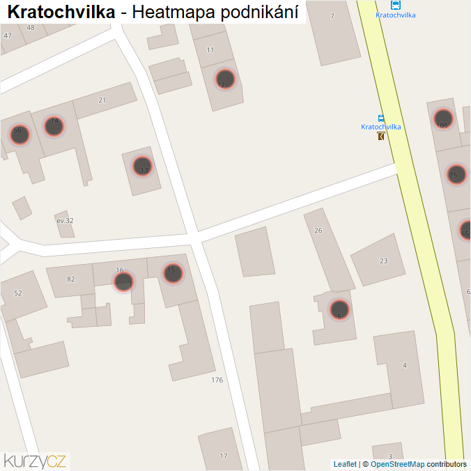 Mapa Kratochvilka - Firmy v obci.