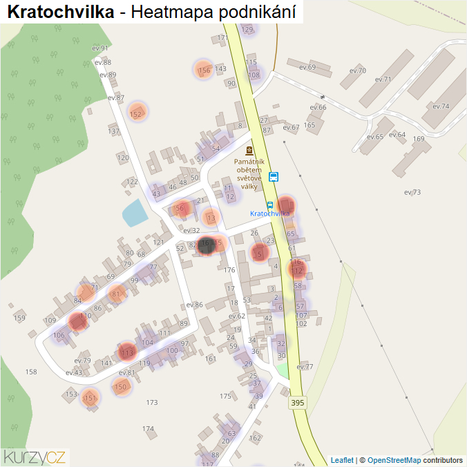 Mapa Kratochvilka - Firmy v části obce.