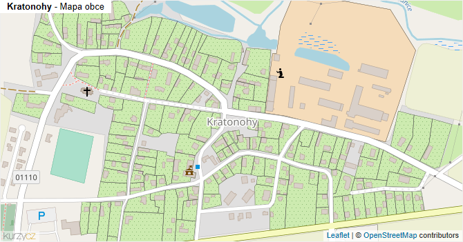 Kratonohy - mapa obce