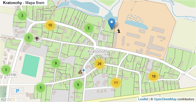 Kratonohy - mapa firem
