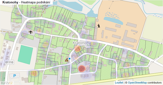Kratonohy - mapa podnikání