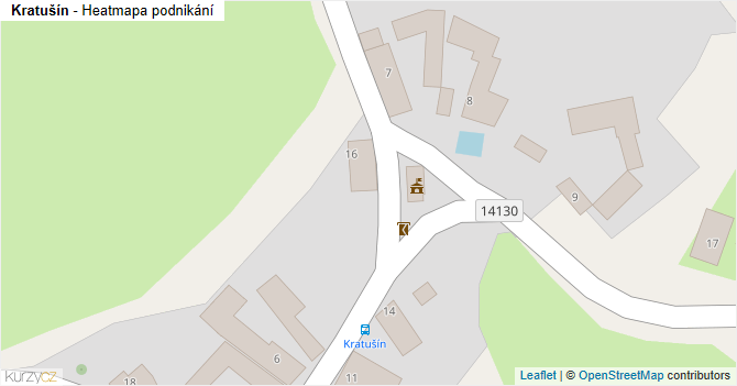 Kratušín - mapa podnikání