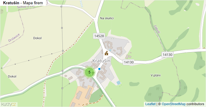Kratušín - mapa firem