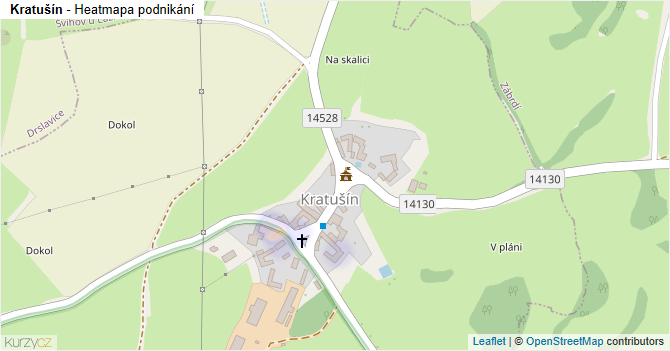 Kratušín - mapa podnikání