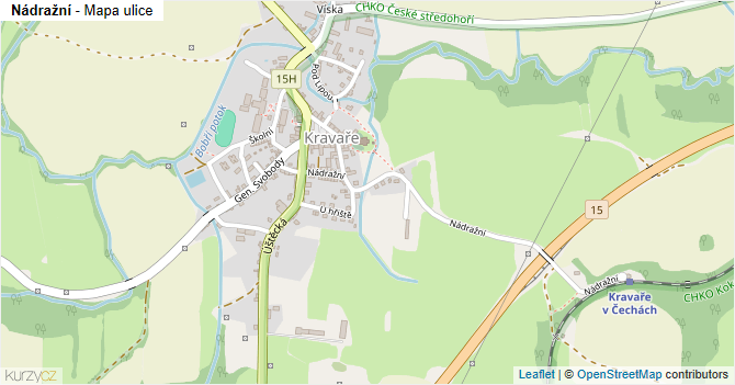 Nádražní - mapa ulice