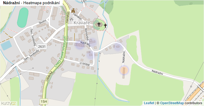 Nádražní - mapa podnikání