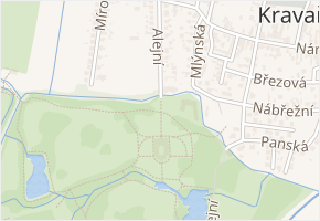 Alejní v obci Kravaře - mapa ulice