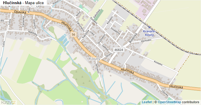 Hlučínská - mapa ulice