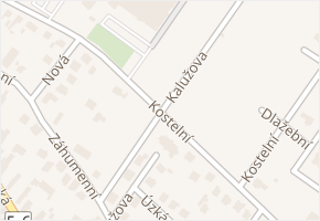 Kostelní v obci Kravaře - mapa ulice