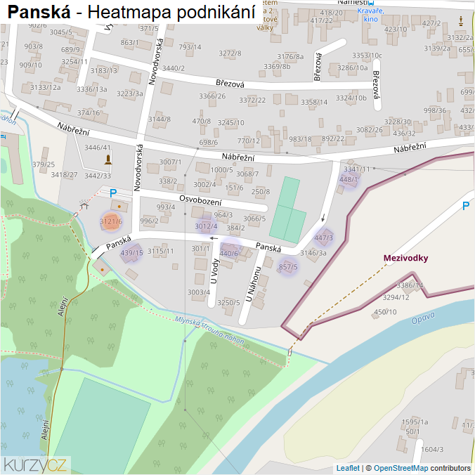 Mapa Panská - Firmy v ulici.