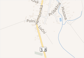 Luční v obci Krchleby - mapa ulice
