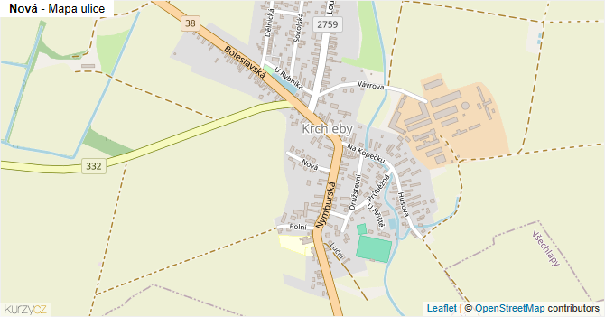Nová - mapa ulice