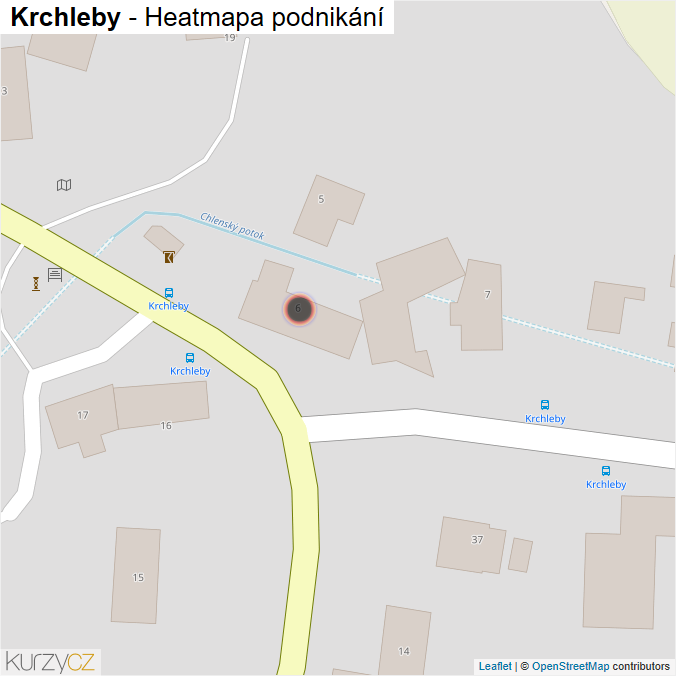 Mapa Krchleby - Firmy v obci.