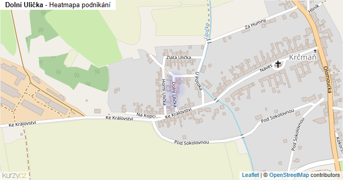 Dolní Ulička - mapa podnikání