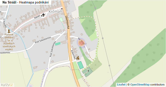 Na Stráži - mapa podnikání