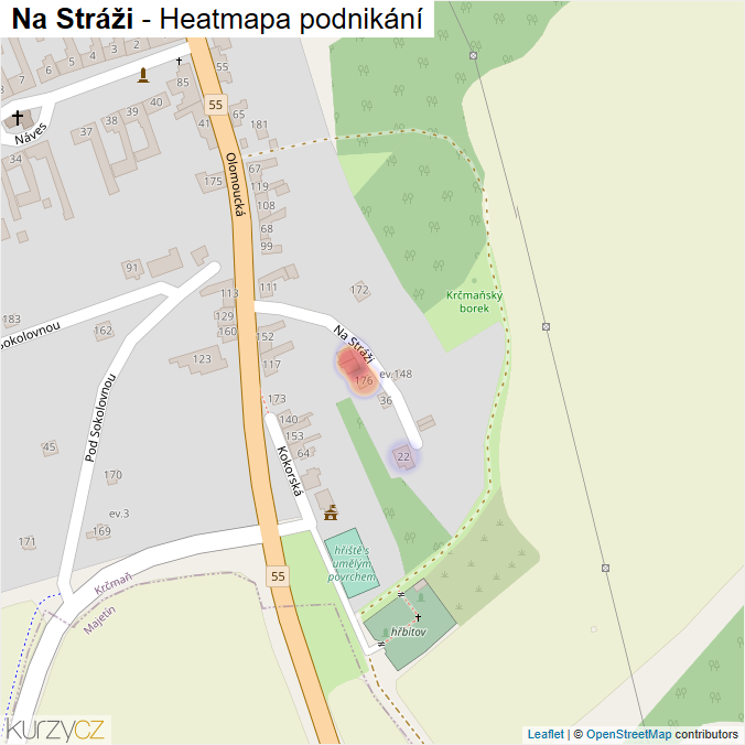 Mapa Na Stráži - Firmy v ulici.