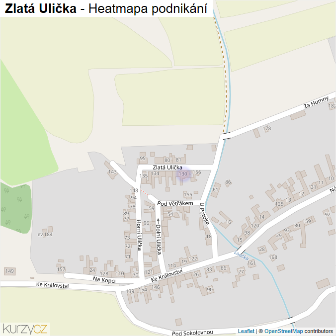 Mapa Zlatá Ulička - Firmy v ulici.