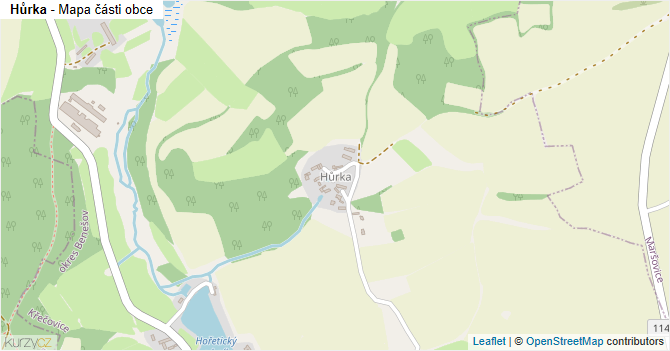 Hůrka - mapa části obce