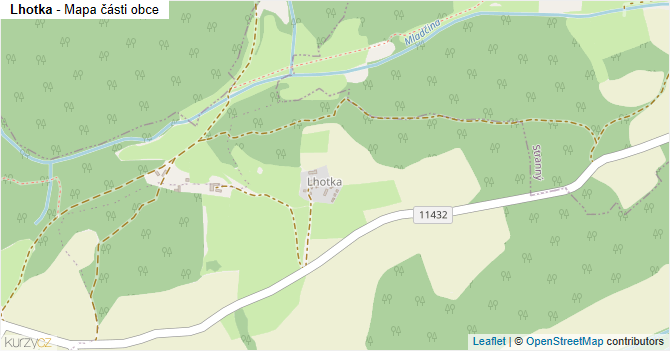 Lhotka - mapa části obce