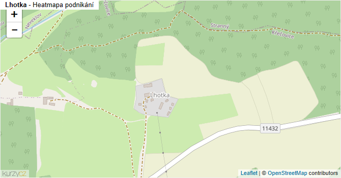 Lhotka - mapa podnikání