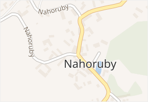 Nahoruby v obci Křečovice - mapa části obce