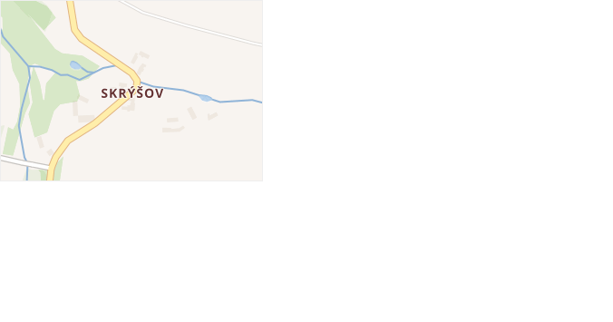 Skrýšov v obci Křečovice - mapa části obce