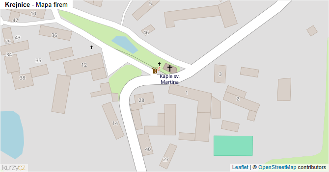 Krejnice - mapa firem
