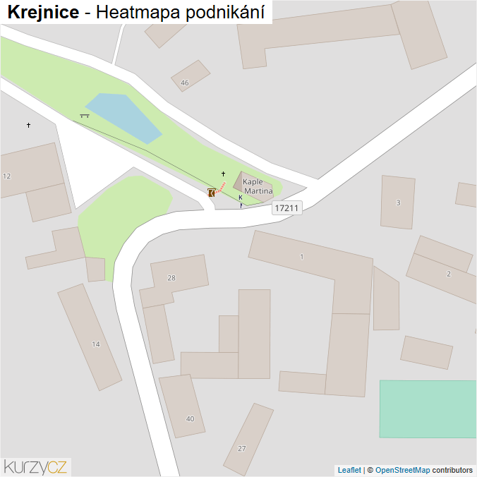 Mapa Krejnice - Firmy v obci.