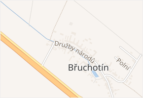 Družby národů v obci Křelov-Břuchotín - mapa ulice