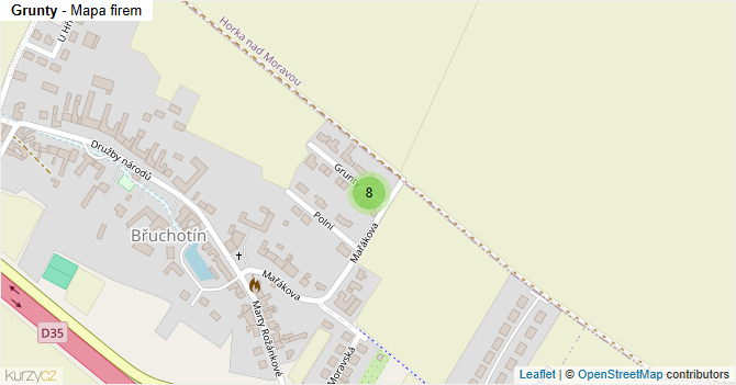 Grunty - mapa firem