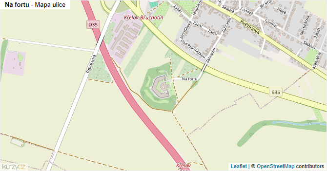 Na fortu - mapa ulice