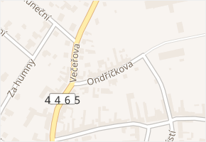 Ondříčkova v obci Křelov-Břuchotín - mapa ulice