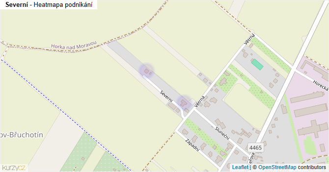Severní - mapa podnikání